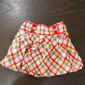 NWOT Girls Plaid Skort, Size 4
